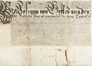 Stiftungsurkunde Johannes Treu 1644