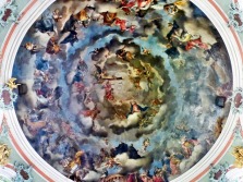 Kuppel der Stiftskirche St. Gallen: Die Seligen im Himmel Kuppel der Stiftskirche St. Gallen: Die Seligen im Himmel
