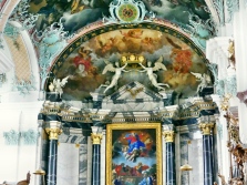 Stiftskirche St. Gallen: Chor mit Altar Stiftskirche St. Gallen: Chor mit Altar