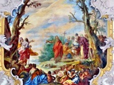 Straß Kirchenschiffdecke: Predigt Johannes des Täufers J. Wannenmacher Predigt Johannes des Täufers