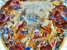 Straß Chordecke: Die beiden Johannes in himmlischer Glorie J. Wannenmacher Die beiden Johannes in himmlischer Glorie