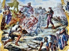 Thalfingen Deckenfresko: Das Martyrium des Hl. Laurentius J. Wannenmacher Das Martyrium des Hl. Laurentius